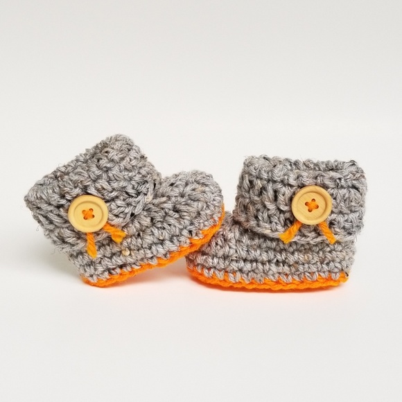 Autumn Pumpkin Baby Booties Newborn NWT - Picture 6 of 6